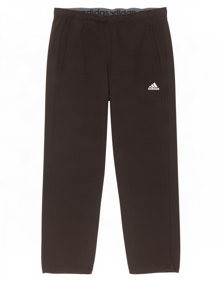 Pantaloni da tuta da uomo Adidas Large neri in poliestere
