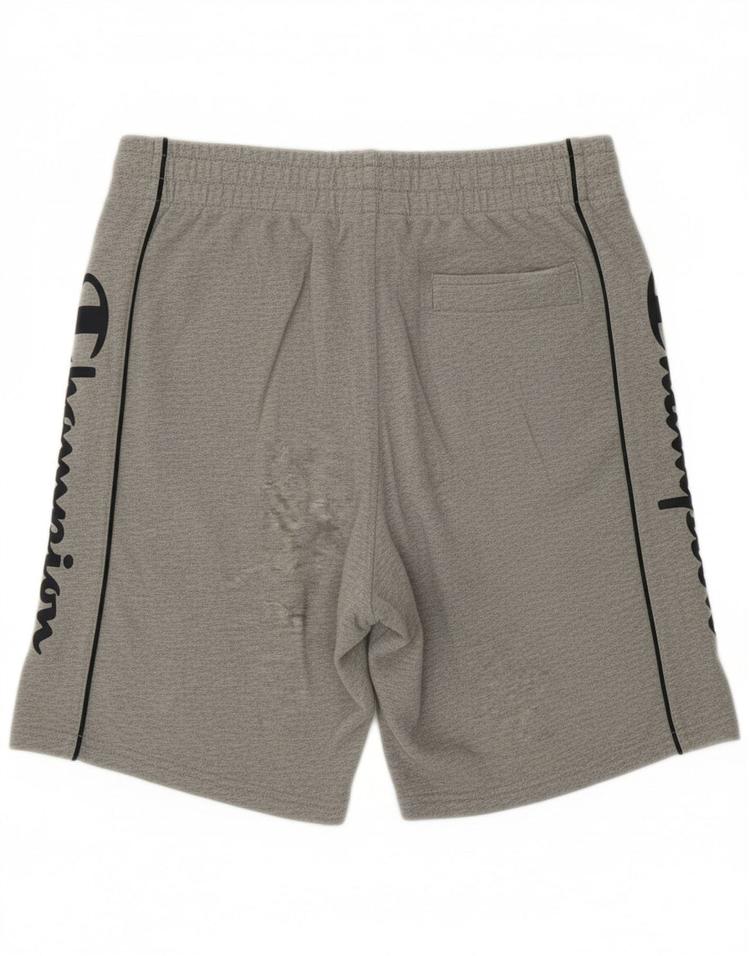 CHAMPION Mens Graphic Sport Shorts Small  Grey Vintage Champion and Second-Hand Champion from Messina Hembry 