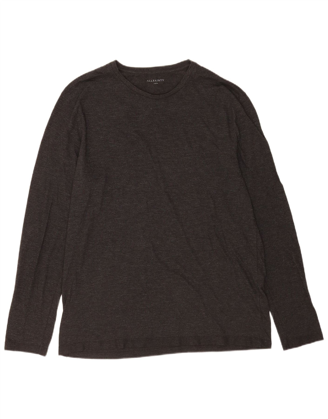 Top da uomo a maniche lunghe All Saints, cotone grigio grande