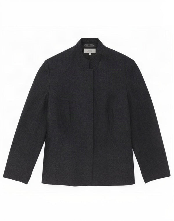 Soprabito corto da donna Marks & Spencer UK 18 XL lana grigia