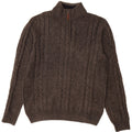 Crew Clothing Maglione da uomo con zip e collo grande in lana grigia