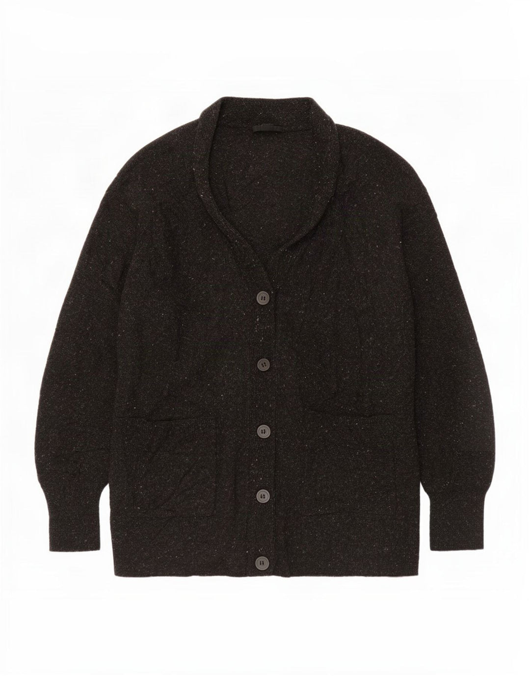 Maglione cardigan oversize da donna Cos UK 10 piccolo lana screziata nera