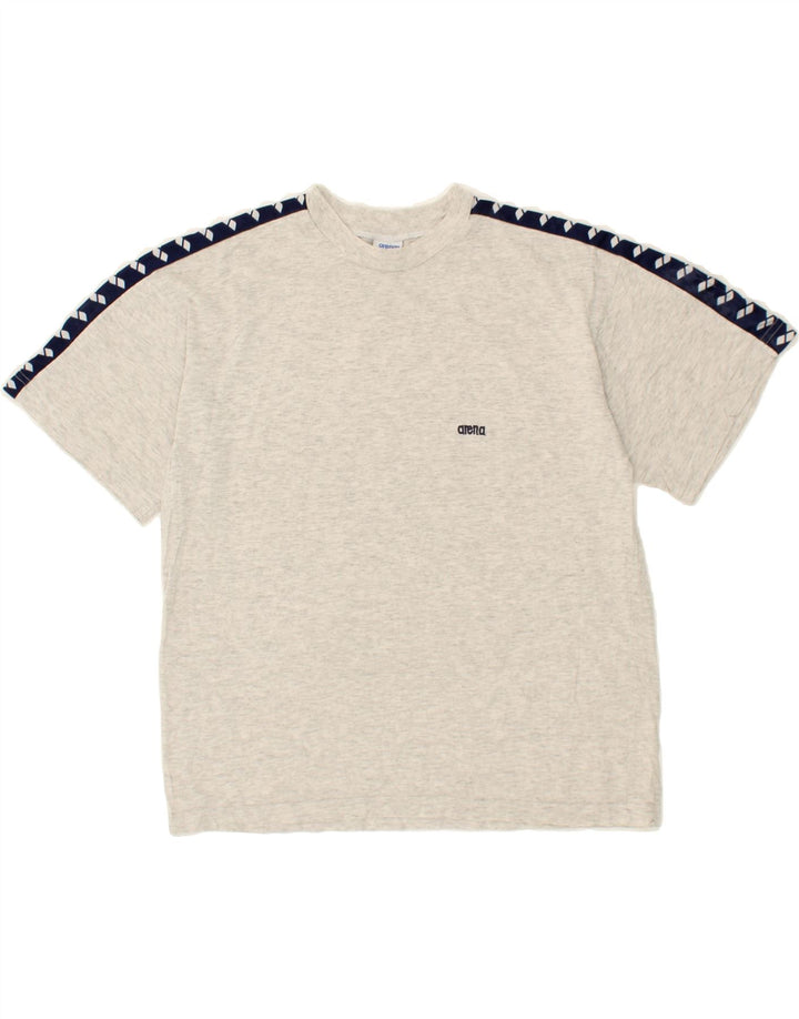 ARENA Mens Graphic T-Shirt Top Medium Grey Vintage Arena and Second-Hand Arena from Messina Hembry 