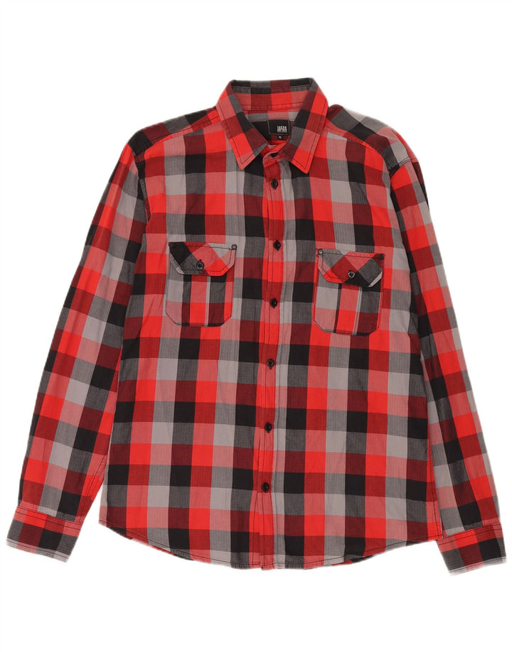 Camicia da uomo Jack & Jones XL in cotone a quadri multicolore
