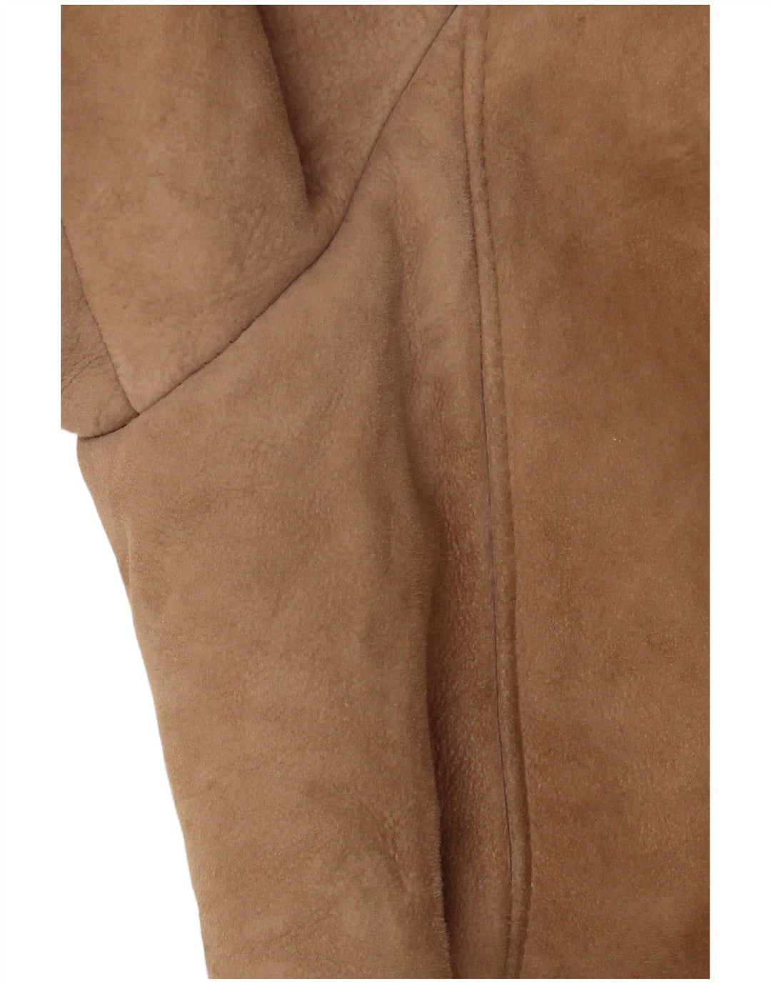 Cappotto in shearling vintage da donna UK 16 grande beige