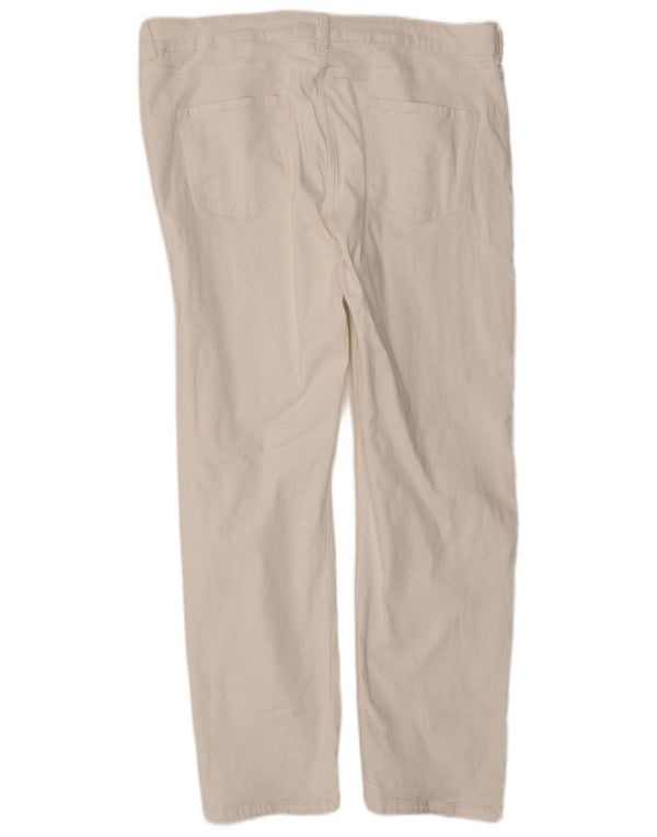 Jeans dritti regolari da donna Marks & Spencer UK 20 2XL W40 L29 Bianco