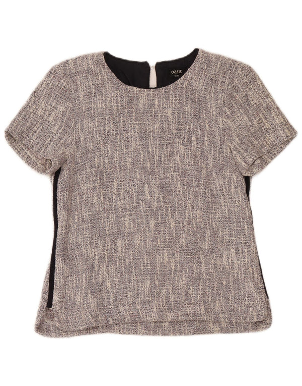 Camicetta da donna Oasis Top UK 10 piccolo cotone grigio
