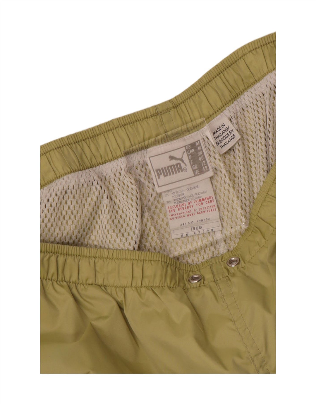 Pantaloni della tuta da donna Puma UK 12 Poliestere verde medio