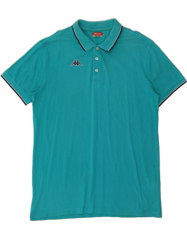 KAPPA Mens Polo Shirt 2XL Blue Cotton Vintage Kappa and Second-Hand Kappa from Messina Hembry 