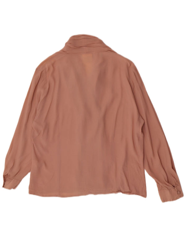 Camicetta vintage da donna a maniche lunghe IT 52 2XL Acetato rosa