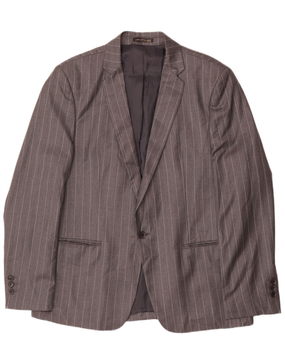 Giacca blazer da uomo a 1 bottone Zara EU 54 XL a righe grigie