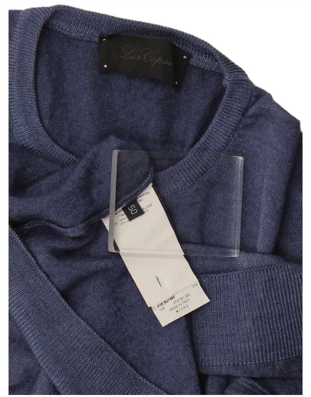 Maglione maglione girocollo da uomo Les Copains IT 50 medio in lana blu navy
