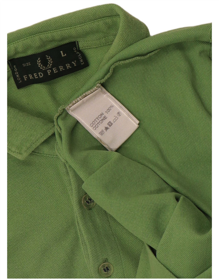 Polo da uomo Fred Perry grande in cotone verde