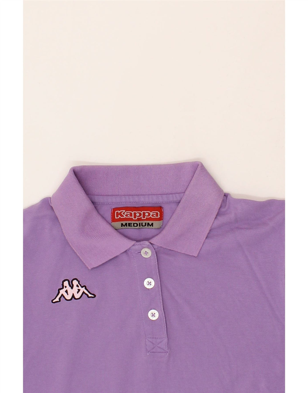 KAPPA Womens Polo Shirt UK 14 Medium Purple Vintage Kappa and Second-Hand Kappa from Messina Hembry 