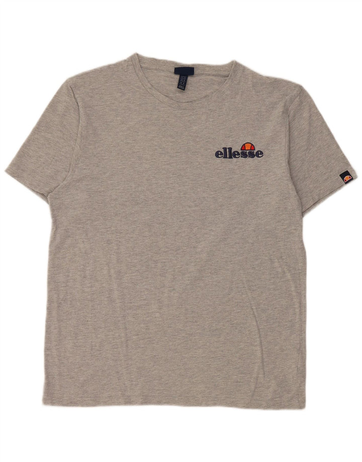 T-shirt da uomo Ellesse Top grande in cotone chiazzato grigio