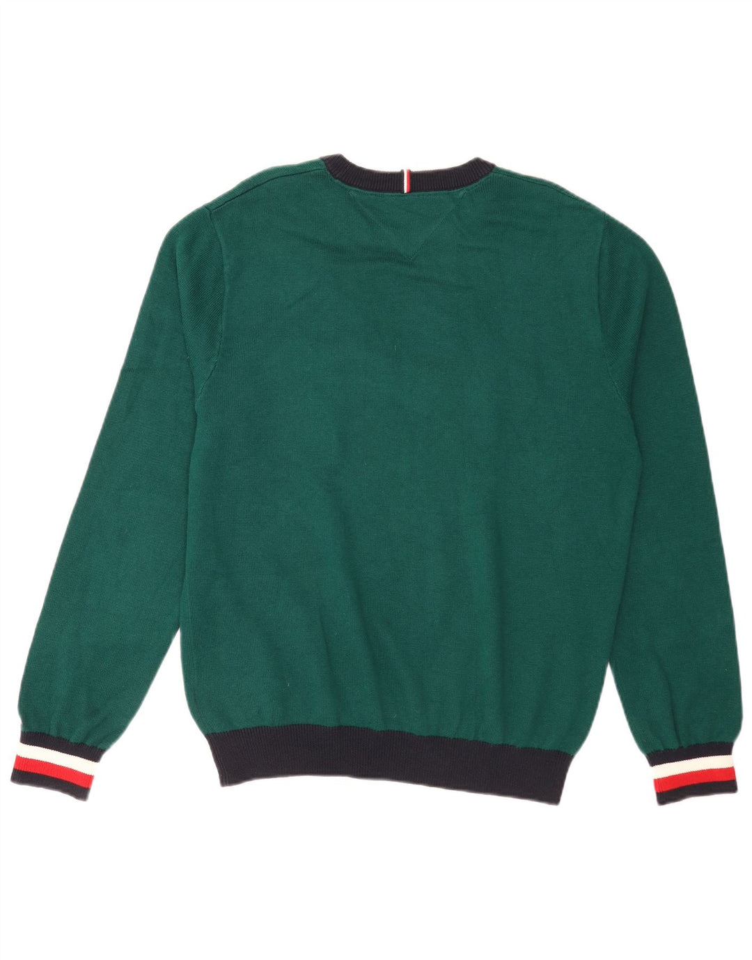 Maglione maglione girocollo da uomo Tommy Hilfiger color block verde medio