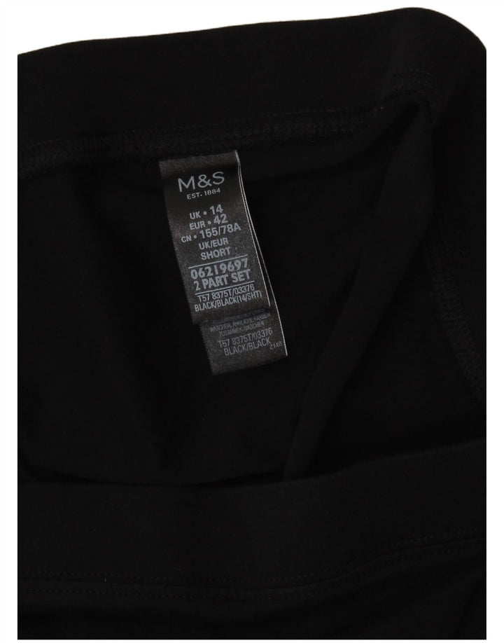 Leggings corti da donna Marks & Spencer UK 14 grande cotone nero