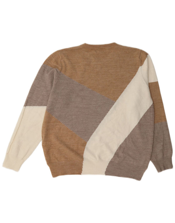 Maglione maglione girocollo da donna Marks & Spencer UK 14 grande Beige