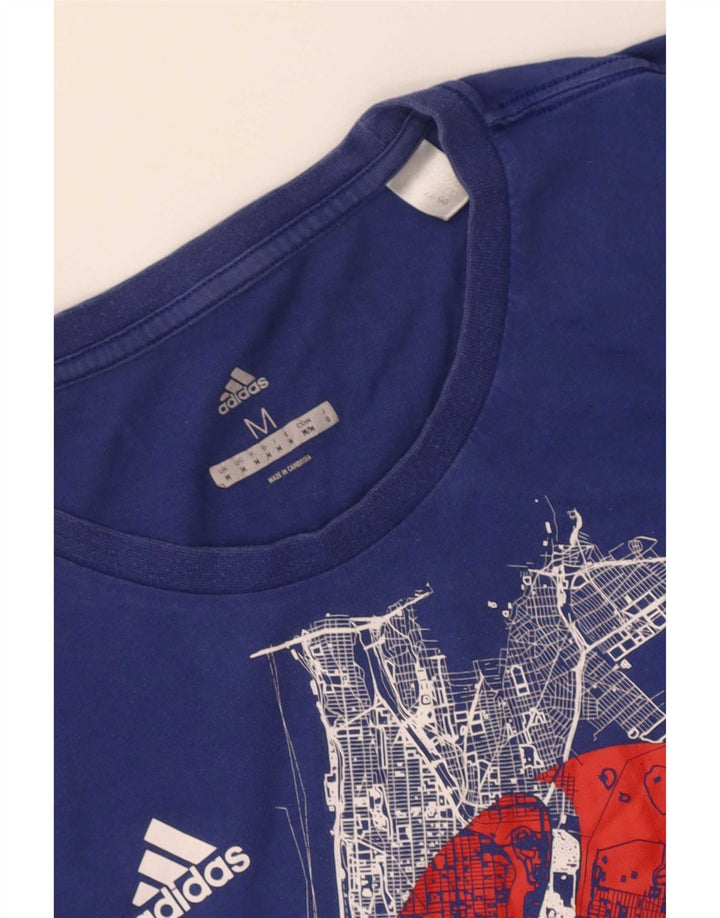 Maglietta grafica da uomo Adidas Top blu medio
