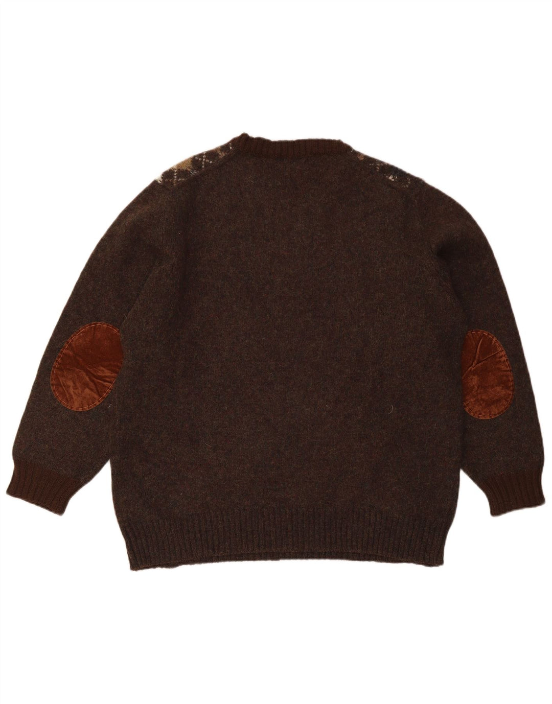 Trussardi Uomo Maglione Girocollo Maglione Grande Marrone Argyle/Diamante