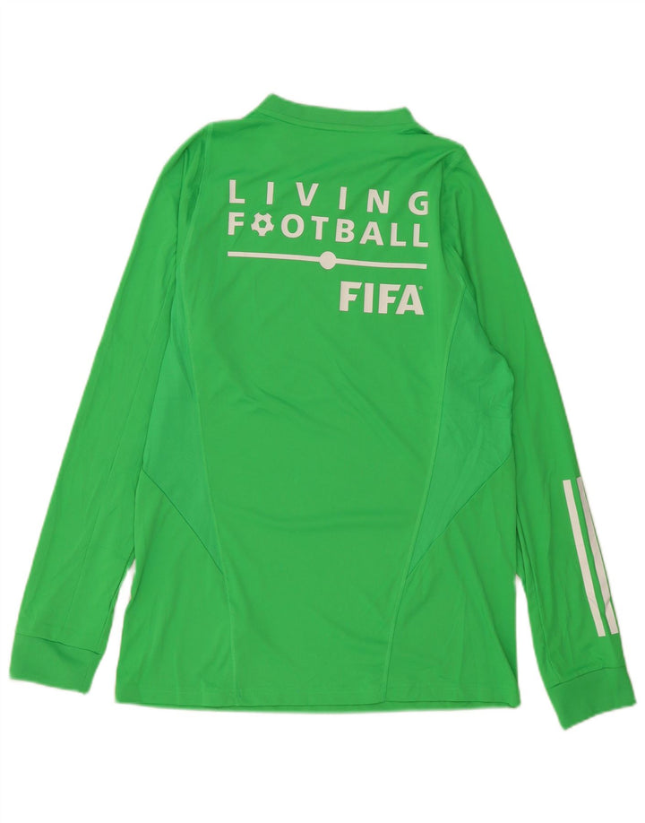 ADIDAS Mens Aeroready Slim Fit Top Long Sleeve Medium Green Polyester