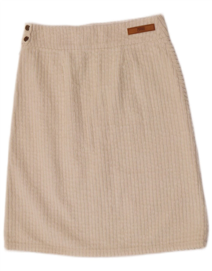 Gonna in velluto a coste da donna Gianfranco Ferre W30 medio bianco sporco
