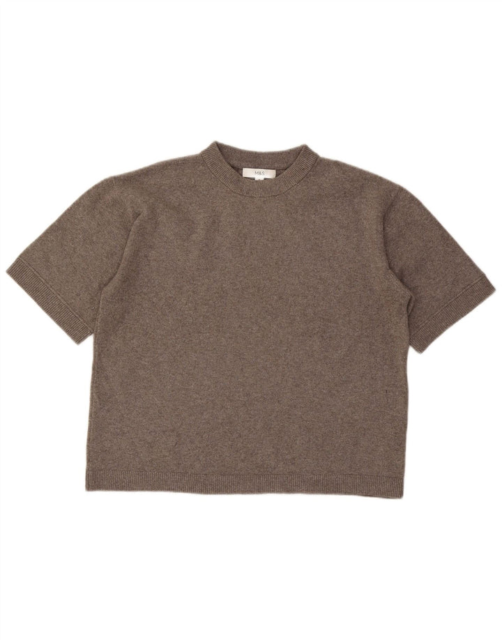 Maglione maglione girocollo da donna Marks & Spencer UK 14 Grigio medio