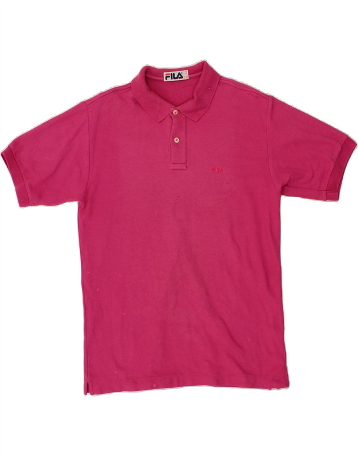 FILA Mens Polo Shirt IT 46 Small Pink Cotton Vintage Fila and Second-Hand Fila from Messina Hembry 