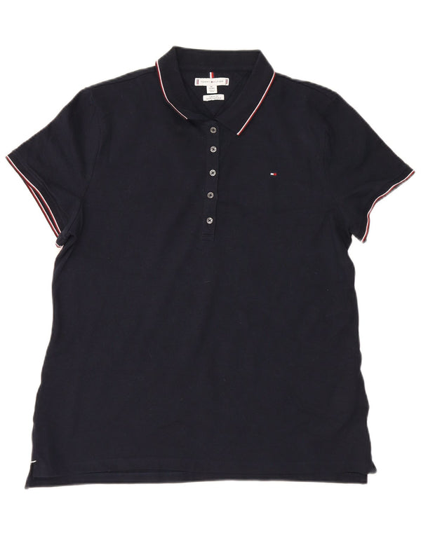 Polo da donna Tommy Hilfiger Classic Fit UK 18 XL a righe blu navy