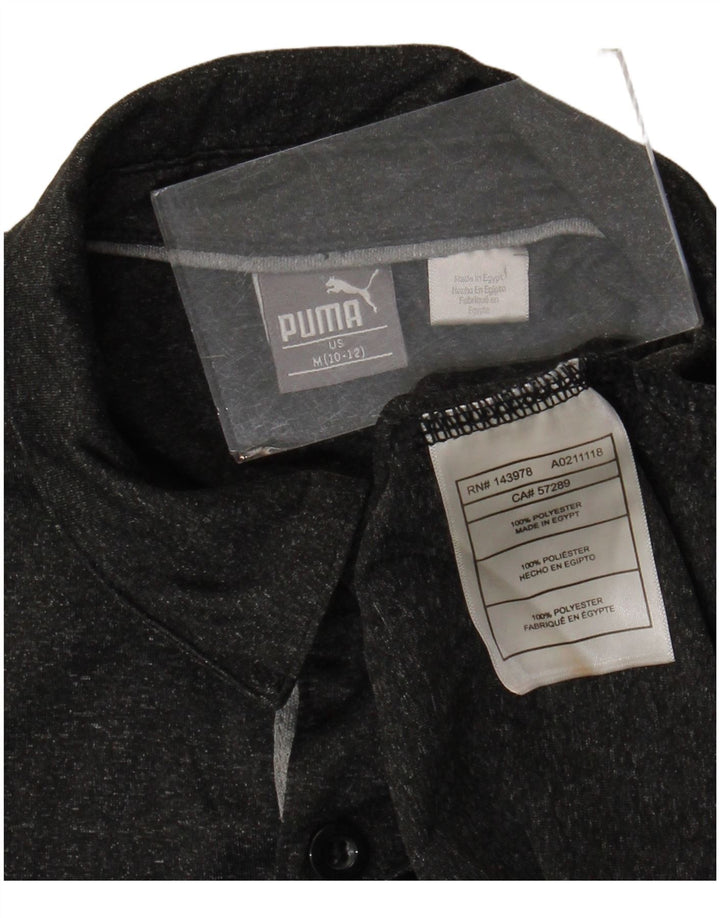 Polo Puma da bambino 10-11 anni Poliestere mélange grigio medio