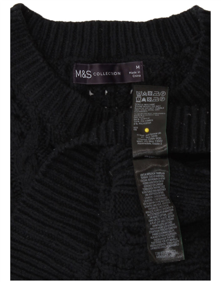 Canotta da donna Marks & Spencer UK 14 medio blu navy acrilico