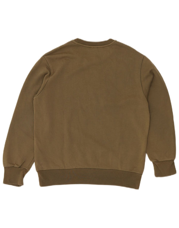 DIESEL Felpa con grafica da donna Maglione UK 12 Cotone kaki medio