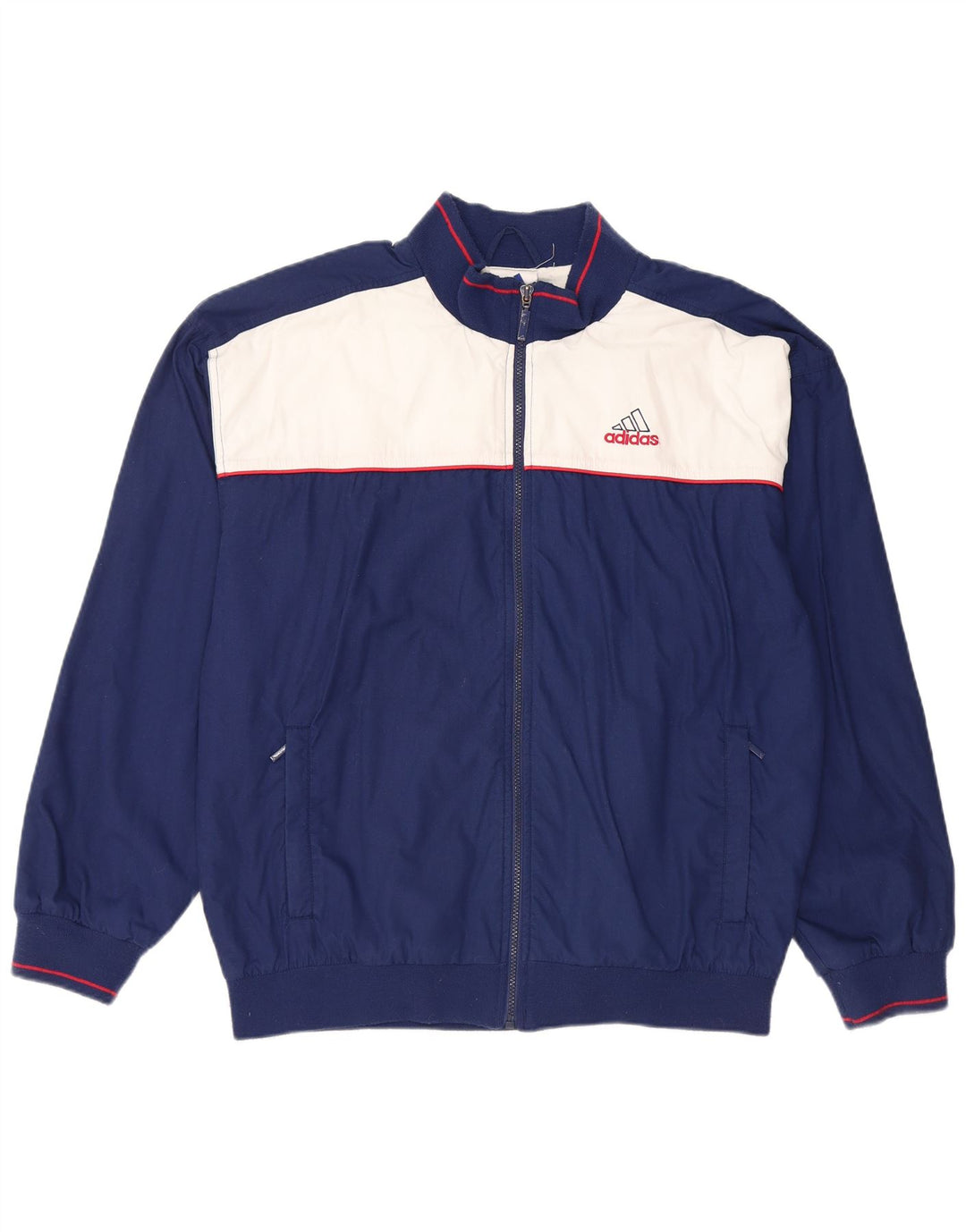 Giacca da tuta da uomo ADIDAS UK 40/42 Medium Navy Blue Colourblock