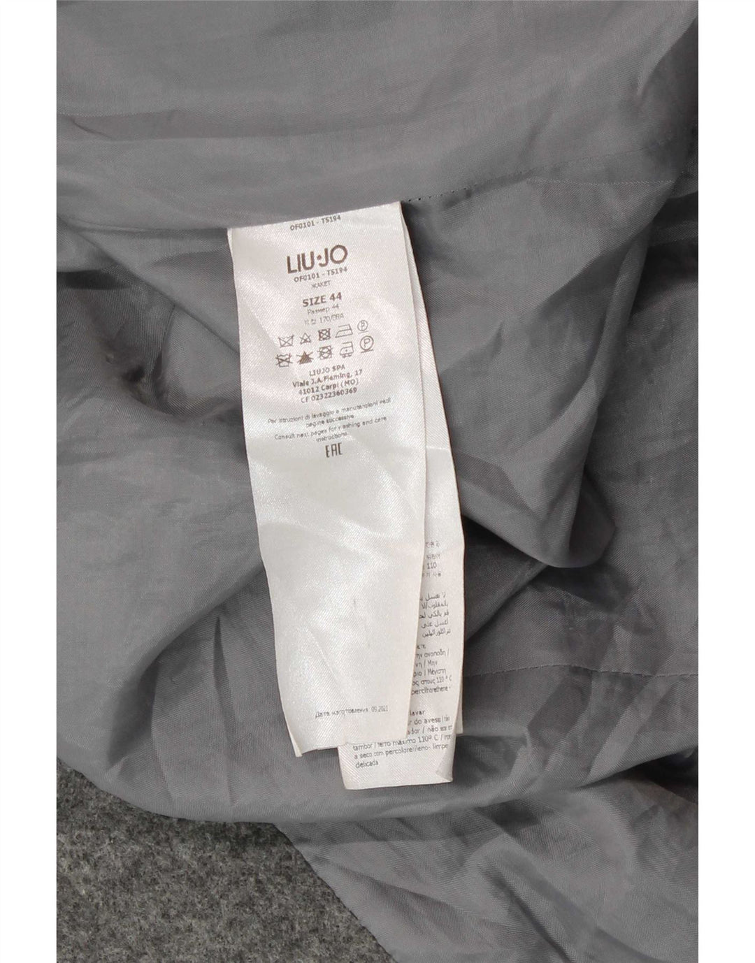 Soprabito Donna Liu Jo IT 44 Classico Acrilico Grigio Medio