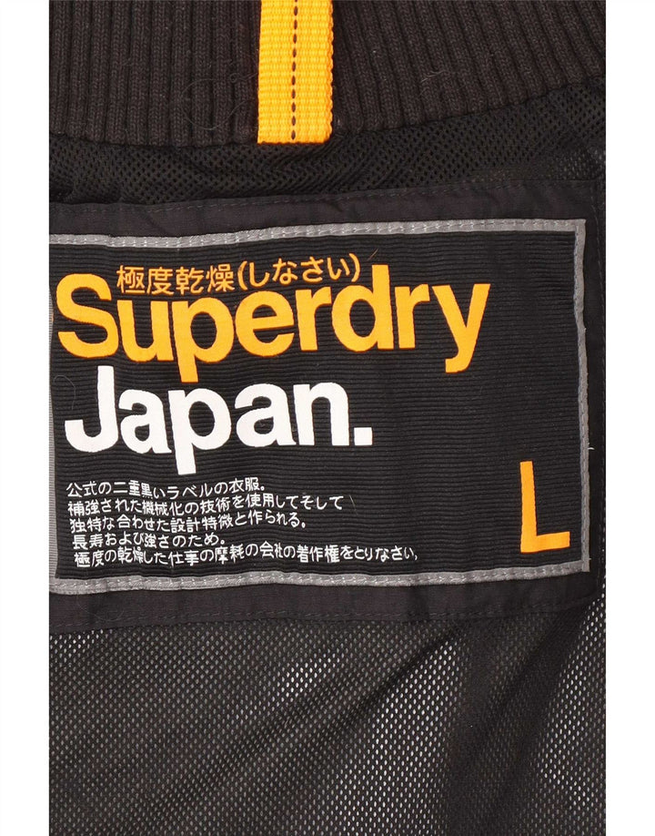 Giacca a vento da donna con vestibilità regolare Superdry UK 16 Large in nylon nero