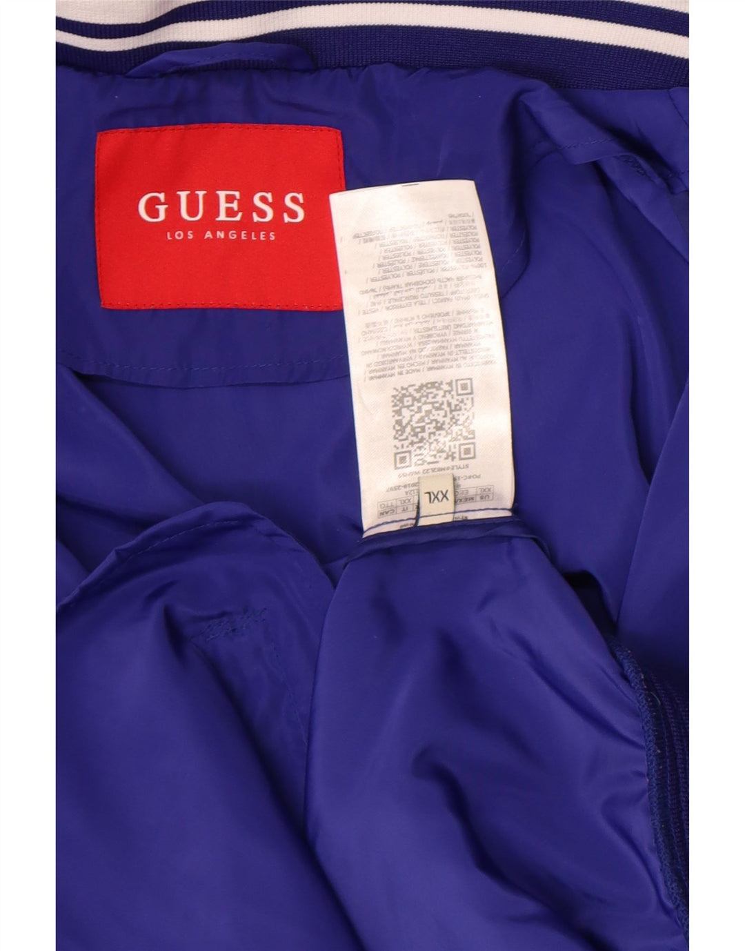 Giacca da ginnastica da uomo Guess 2XL Blu in poliestere color block
