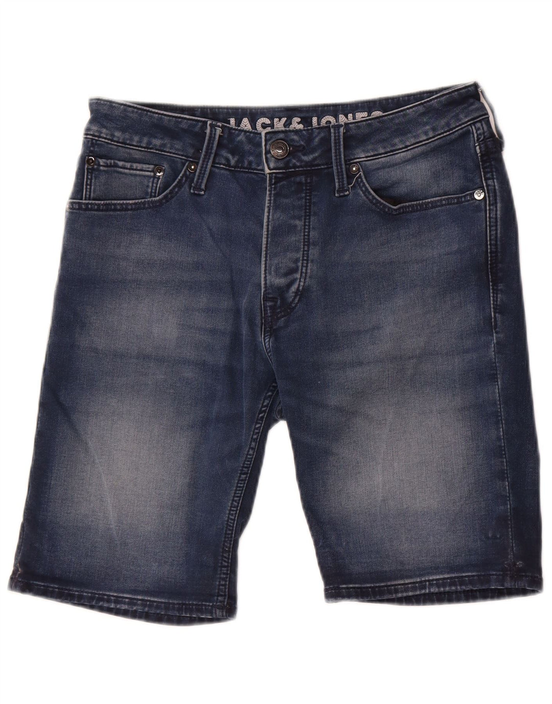 Pantaloncini di jeans da uomo Jack & Jones piccoli W29 in cotone blu