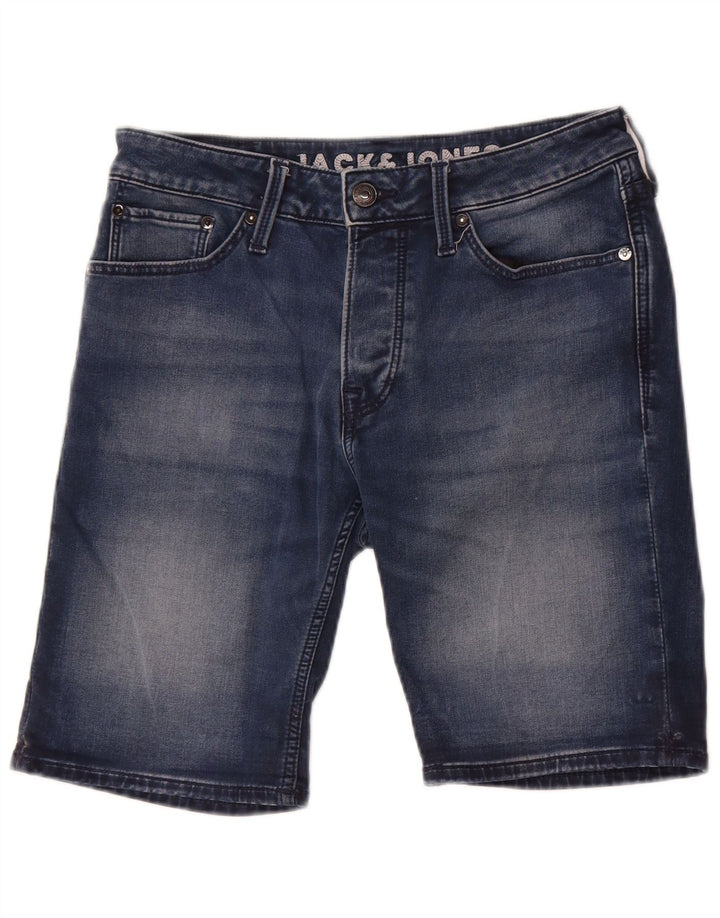 Pantaloncini di jeans da uomo Jack & Jones piccoli W29 in cotone blu
