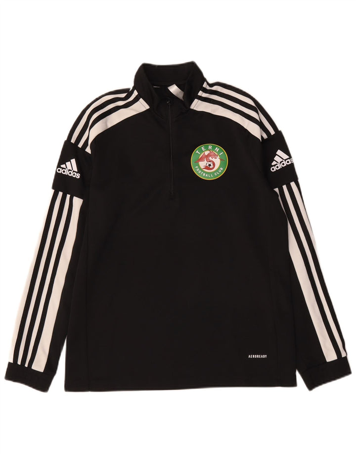 Top della tuta Adidas da ragazzo con grafica pullover 13-14 anni nera