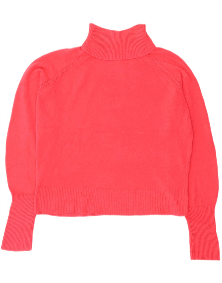 Maglione maglione a collo alto da donna Marks & Spencer UK 14 Acrilico rosa medio