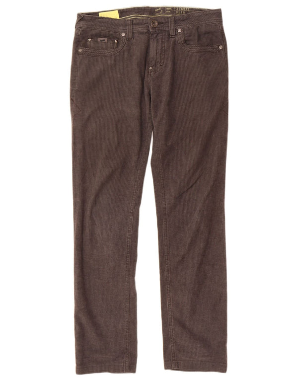 Pantaloni Casual Slim da Uomo Gas W29 L29 Cotone Gessato Grigio