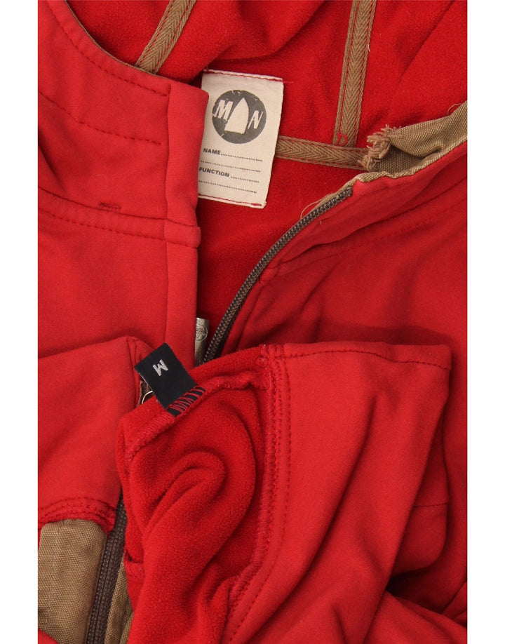 Maglione con cappuccio e zip corta da donna Murphy & Nye UK 14 rosso medio
