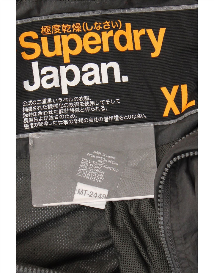 Giacca antipioggia da uomo Superdry UK 42 XL nylon grigio