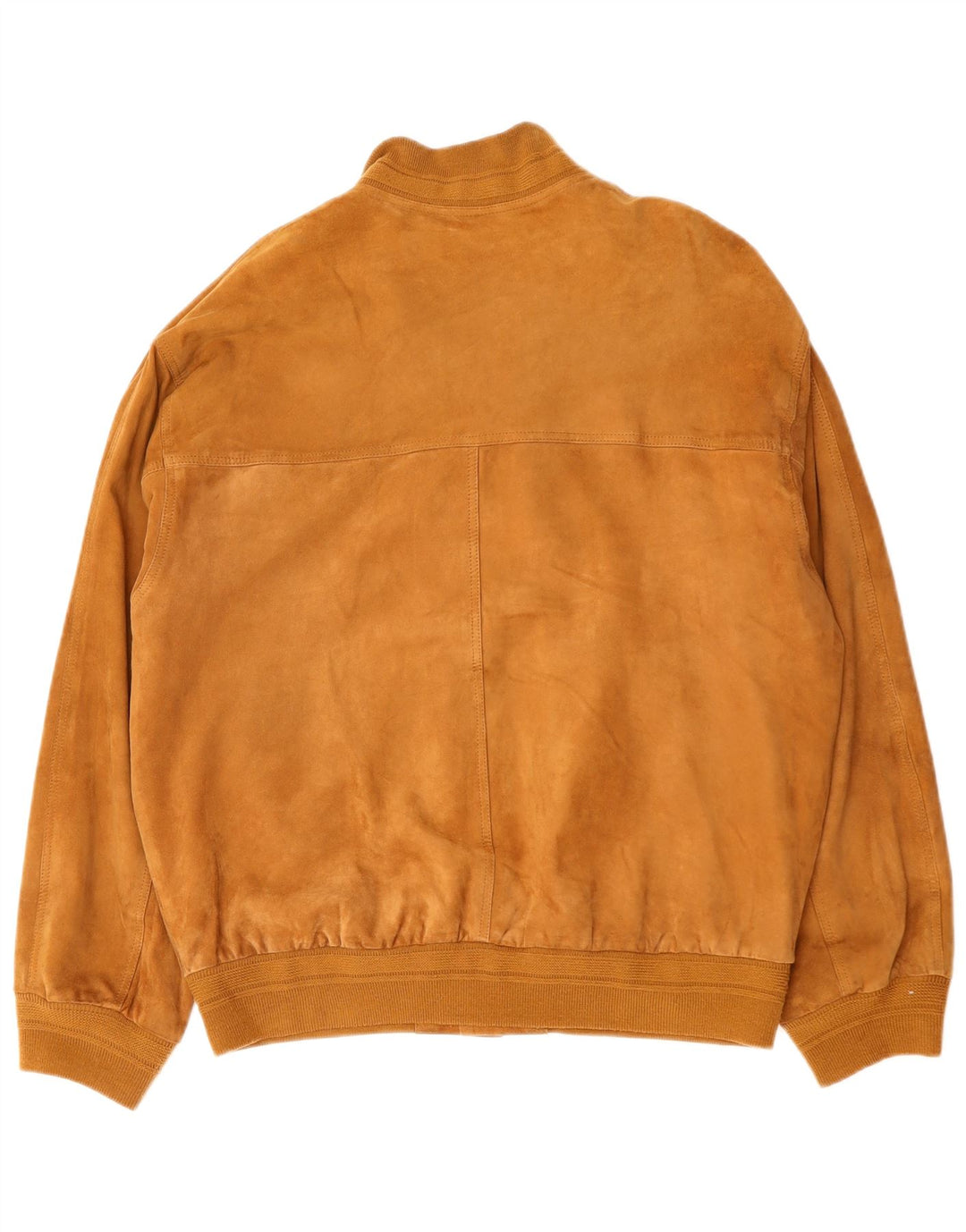 Giubbotto bomber vintage in pelle scamosciata da uomo IT 52 XL in pelle marrone