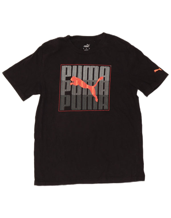 T-shirt grafica da uomo PUMA Top in cotone nero medio