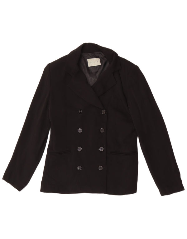 Cappotto da marinaio da donna Jigsaw UK 14 lana nera media