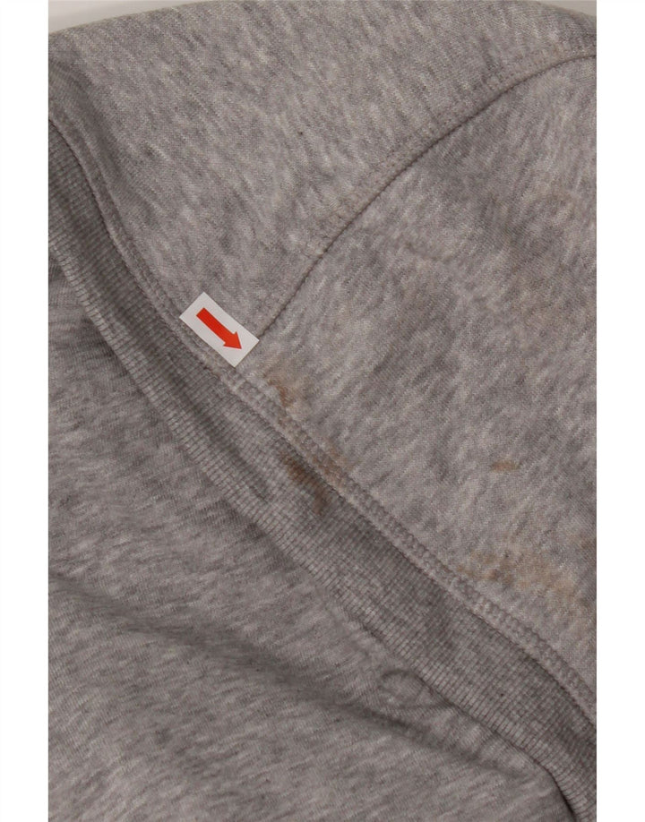 Felpa con cappuccio e zip grafica ADIDAS da donna Climalite UK 16/18 Large Grigio