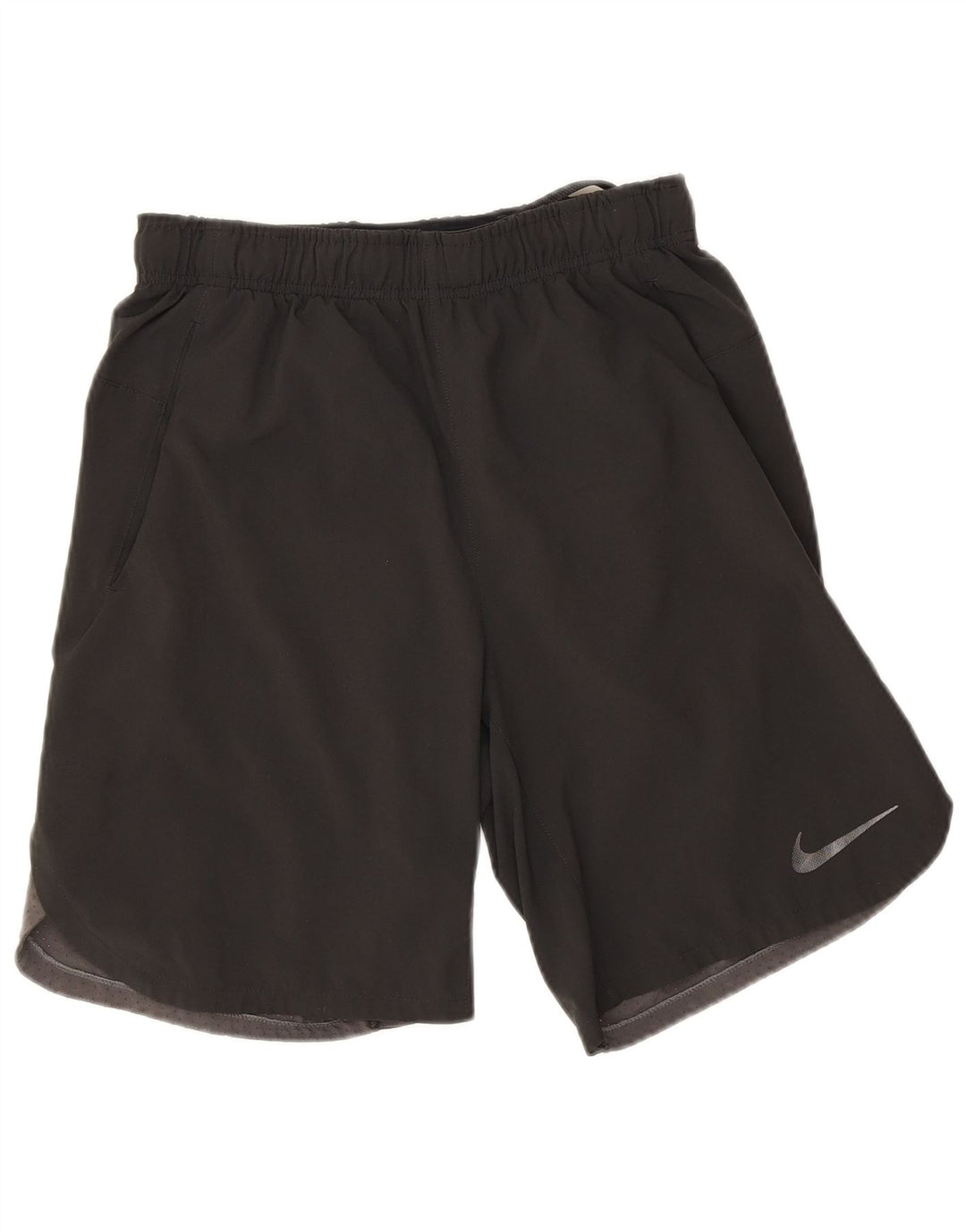 Pantaloncini sportivi Nike da uomo Dri Fit piccoli in poliestere color block nero