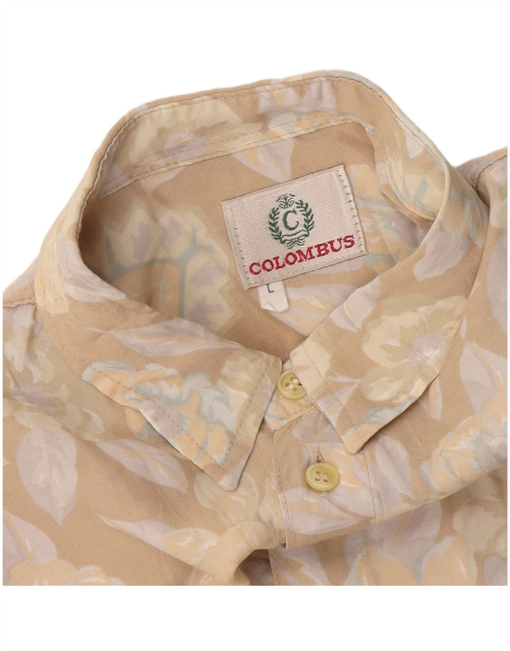 Camicia da donna Columbus UK 14 grande floreale beige