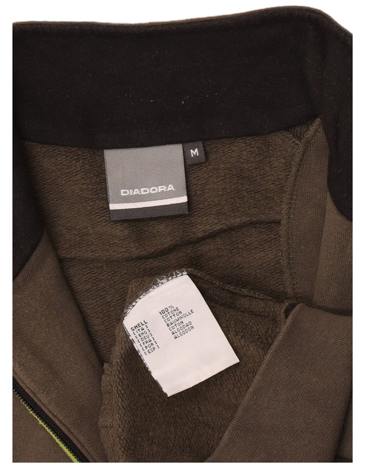 Giacca da tuta da uomo Diadora in cotone kaki medio